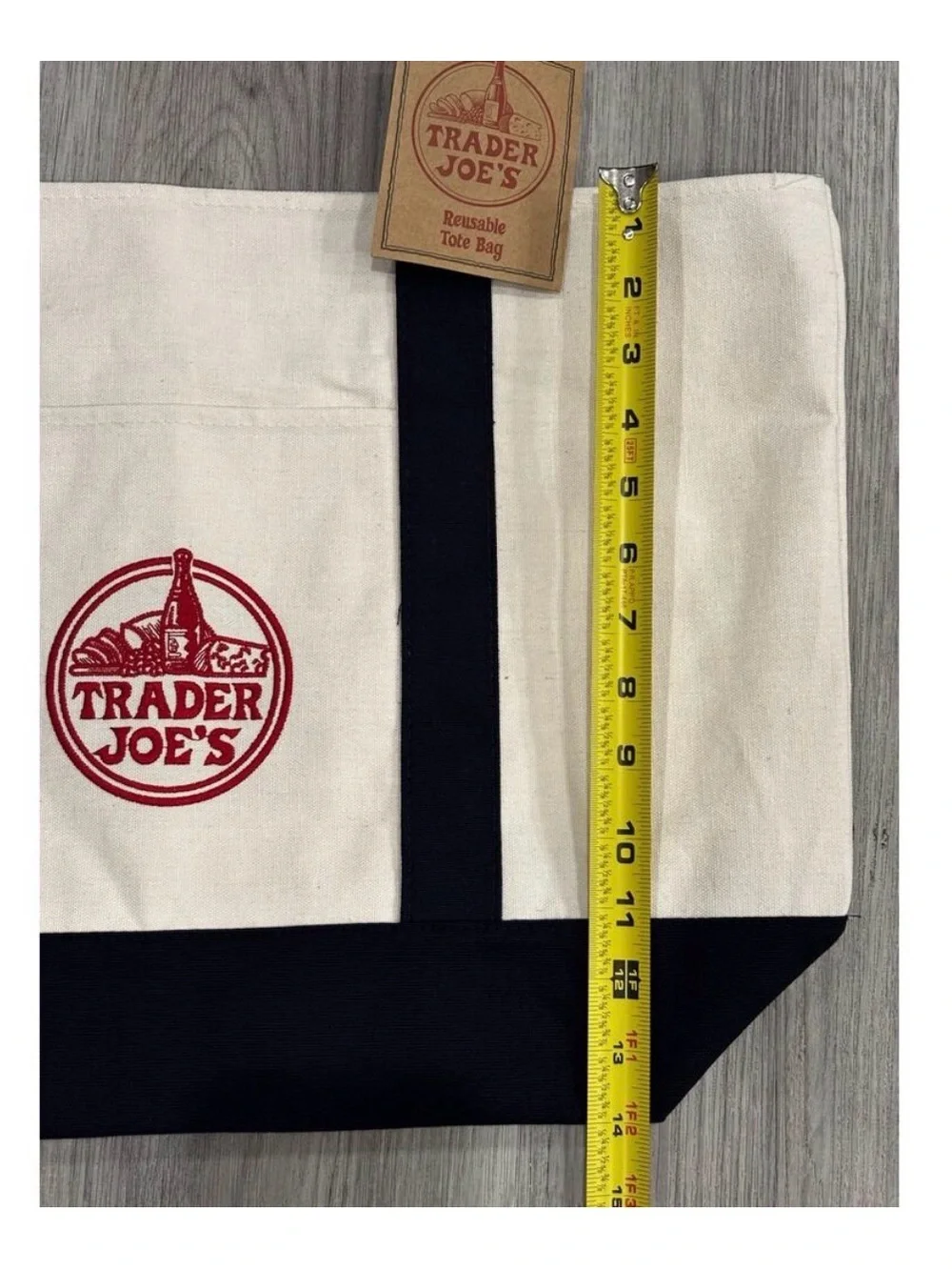 NWT -Trader Joe's Large Classic Canvas Tote Bag Navy Limited Release